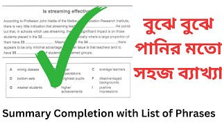 IELTS Reading Summary Completion with List of Phrases [upl. by Mosera158]