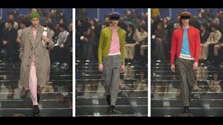 Miuccia Prada and Raf Simons present Prada FallWinter24 Menswear Collection [upl. by Neelra]