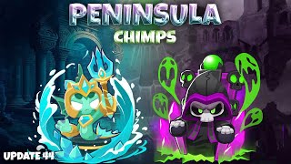 Peninsula CHIMPS Black Border Guide Hades v Poseidon BTD6 [upl. by Willin]