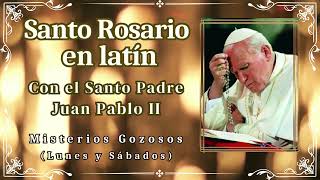 Santo Rosario MISTERIOS GOZOSOS en LATÍN con subtítulos rezado por el SANTO PADRE JUAN PABLO II [upl. by Atteinotna760]