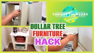 DIY DOLLAR TREE 2TIER ORGANIZER OR WOODEN SIDE TABLE  DOLLAR TREE DIY WOODEN FURNITURE HACK [upl. by Anayhd]