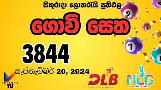 Govisetha 3844 Friday September 20 2024 NLB and DLB lottery result [upl. by Maclay]