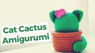 Chat Cactus Amigurumi au crochet  Amigurumi Cactus Cat Easy [upl. by Ecnaret585]