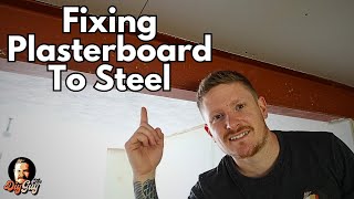 How to Plasterboard a Steel Beam  The Easiest Method Out There [upl. by Fachini]