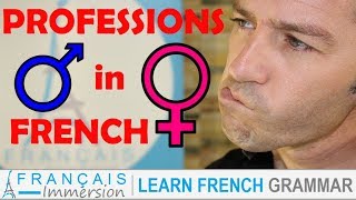 Profession in French with Masculine and Feminine  Job Professions Occupations in French [upl. by Reynard]