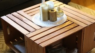 Build A Coffee Table Using Crates  Furniture DIY [upl. by Dolly]