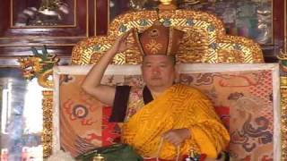 國師嘉察仁波切橘寶冠灌頂Crown empowerment by HE Gyaltsab Rinpoche [upl. by Eisus]