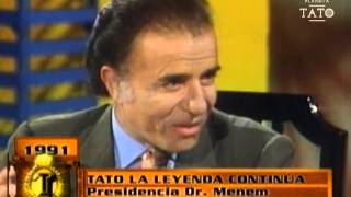 Tato Bores comió junto fideos junto a Carlos Menem [upl. by Ainosal415]