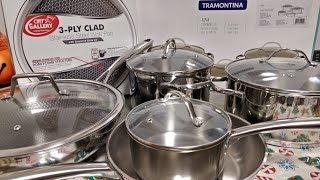 Chefs Gallery 3Ply Clad Stainless Steel Wok Pan amp Tramontina UNA Cookware Set  Unboxing [upl. by Leugar]