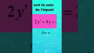 LEQUATION DIFFERENTIELLE DE PREMIER ORDRE [upl. by Debbi]