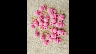 👶🍼🧷chupones tejidos a crochet para distintivos de baby shower 👶🍼🧷 [upl. by Nosemyaj]