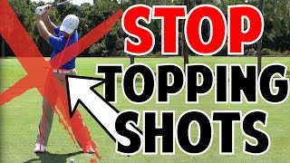 How to Stop Topping Golf Shots [upl. by Annaxor]