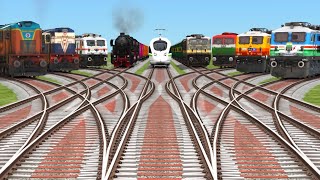 IX RAILGADI CROSSING AT CURVED 🚂 DAIMOND RISKY RAILROAD TRICKSIndianRailroadfl1xk [upl. by Tena101]