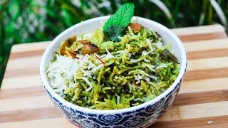 Green hydarabadi dum biryani  Handi biryani  By crazy4veggiecom [upl. by Elizabeth]