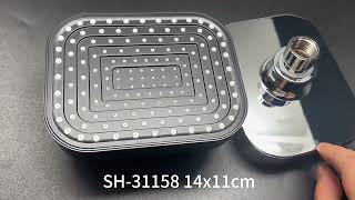 31158Bathroom ABS Plastic Top Rain Shower 1411cm One Function Square Overhead Shower Head Rain [upl. by Jsandye]