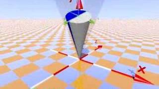 Precession of a forcefree symmetric top detailed animation [upl. by Leverett604]