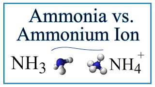 Ammonia vs the Ammonium Ion NH3 vs NH4 [upl. by Petta]