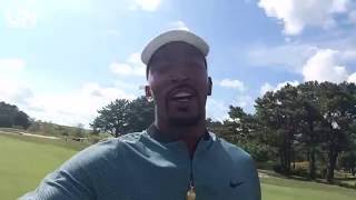 JR Smith Crushes Drive at Charity Golf Tournament [upl. by Korfonta]