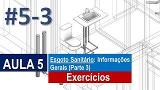 Instalações Hidrossanitárias  AULA 5 – Esgoto Sanitário Informações Gerais Exercícios [upl. by Leasa761]