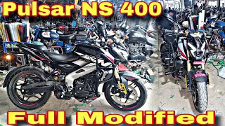 Full Modified Bajaj Pulsar NS 400 😎 Full heavy Crash Guard 🔥 Exhaust System Available 💥 Best Price [upl. by Anuala]