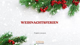 Weihnachtsferien Різдвяні канікули  Сотникова 62 нуш [upl. by Auhoj]