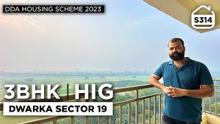 Dwarka Golf Course FACING DDA HIG Flat in Dwarka Sector 19  DDA Housing Scheme 2023  BRS SHOW S314 [upl. by Nygem]