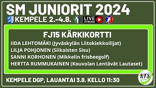 Frisbeegolfin SM Juniorit 2024 FJ15 kärkikortti [upl. by Hajidak]