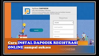 CARA INSTAL DAPODIK 2022 DENGAN REGISTRASI ONLINE [upl. by Anselme]