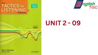 TACTICS for LISTENING BASIC UNIT 2 09 [upl. by Nomyt]