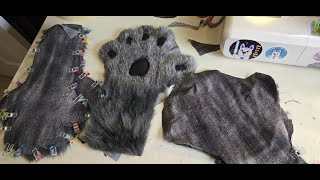 fursuit hand paw lining [upl. by Eniamrehc]