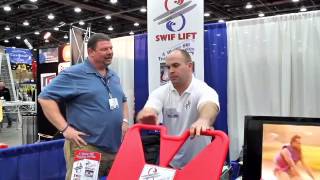 Swif Lift Waterski Training Device  2014 Detroit Boat Show [upl. by Rohn]