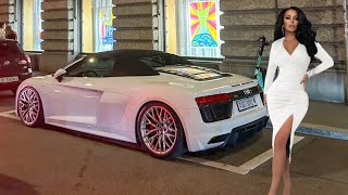 ZURICH LUXURY NIGHTLIFE 2024 812 SF Huracan Performante Huracan EVO R8 [upl. by Kelci669]