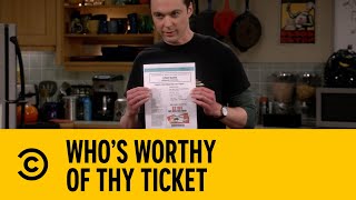 Whos Worthy Of Thy Ticket  The Big Bang Theory  Comedy Central Africa [upl. by Mathian]