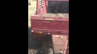 POV baling hay with 1086 International and 640 New Holland round baler bermuda [upl. by Laet351]