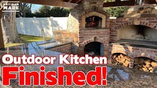 Building An Outdoor Kitchen With a Wood Fired Oven and BBQ  Part 15  Granite Countertop Install [upl. by Rambert]