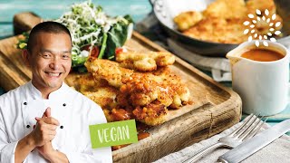 Schnitzel aus Blumenkohl Rezept  Vegan [upl. by Manuela]