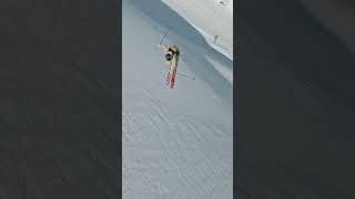 Most INSANE ski shot ever 😳🤯 skiing shorts extremesports cinematography drone [upl. by Attem]