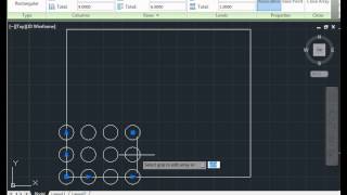 Creating rectangular arrays linear patterns AutoCAD Tutorials [upl. by Aivekal]