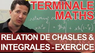 Relation de Chasles et intégrales  Exercice  Maths terminale  Les Bons Profs [upl. by Nolahc103]