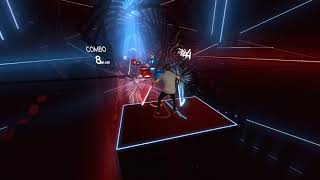 Beat Saber  RUSH E  Mixed Reality Gameplay [upl. by Akemyt]