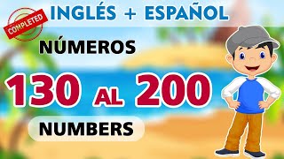 ⭐Números del 130 al 200 en Inglés y Español 🧠🙋‍♀️I Numbers 130 to 200 in English and Spanish I [upl. by Lemieux]