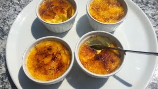 Creme Brûlée caramelised using a spoon [upl. by Aldwon]