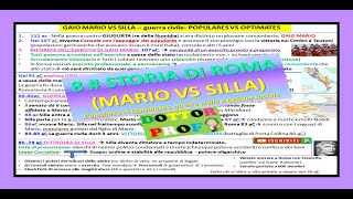 8 STORIA ROMA ⚔ MARIO VS SILLA opitmates vs populares bellum sociale guerra civile riassunto [upl. by Anyotal]