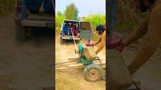 Jeep man with diesel engine  How to start diesel engine with Jeep experiment viralvideo shorts [upl. by Nawud]