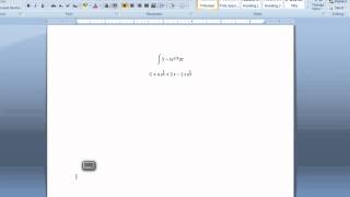 Differential equation with Microsoft Word 2007 Mathematics Addin [upl. by Kristina523]