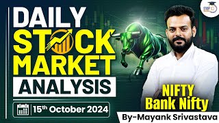 Daily Stock Market Analysis  15th Oct Stock Market Prediction  Nifty amp Bank Nifty  StudyIQ [upl. by Angelina778]