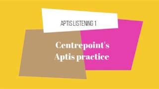 Aptis listening practice 1 [upl. by Darda]