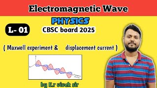 Electromagnetic wave  Maxwell experiment displacement current  important for CBSE board physics [upl. by Anairda347]