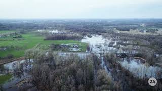 Dronebeelden laten ondergelopen gebied in Heeze duidelijk zien [upl. by Ennaihs557]