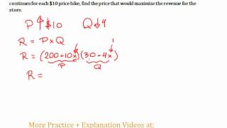 Revenue Maximizing 2  Optimization Word Problem Calculus  SIMPLE explanation [upl. by Bourgeois]